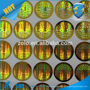 Factory direct promotion cheap price waterproof hologram sticker/UV resistant holograms